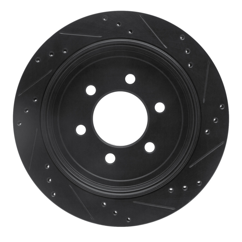 Ford Expedition Brake Rotor (1) - Rear Left - R1 Concepts - Drilled & Slotted - Black - `07-`17